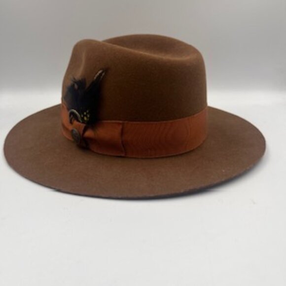 Goorin Brother Wool Felt Fedora Hat Brown Size Medium - Picture 3 of 9